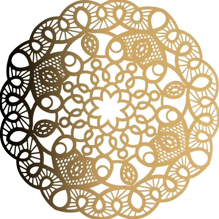 Laser-Kartenaufleger, Zierdeckchen, Ornament 20, Ø 14cm, 220 g/m², 5 Farbtöne, 20 Stück