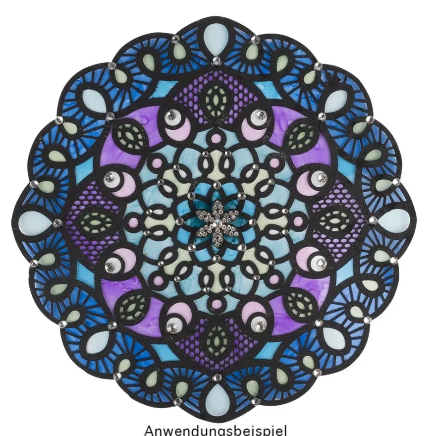 Laser-Kartenaufleger, Zierdeckchen, Ornament 20, Ø 14cm, 220 g/m², 5 Farbtöne, 20 Stück