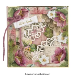 Laser-Kartenaufleger, Zierdeckchen, Ornament 15, Ø 14cm, 220 g/m², 5 Farbtöne, 20 Stück
