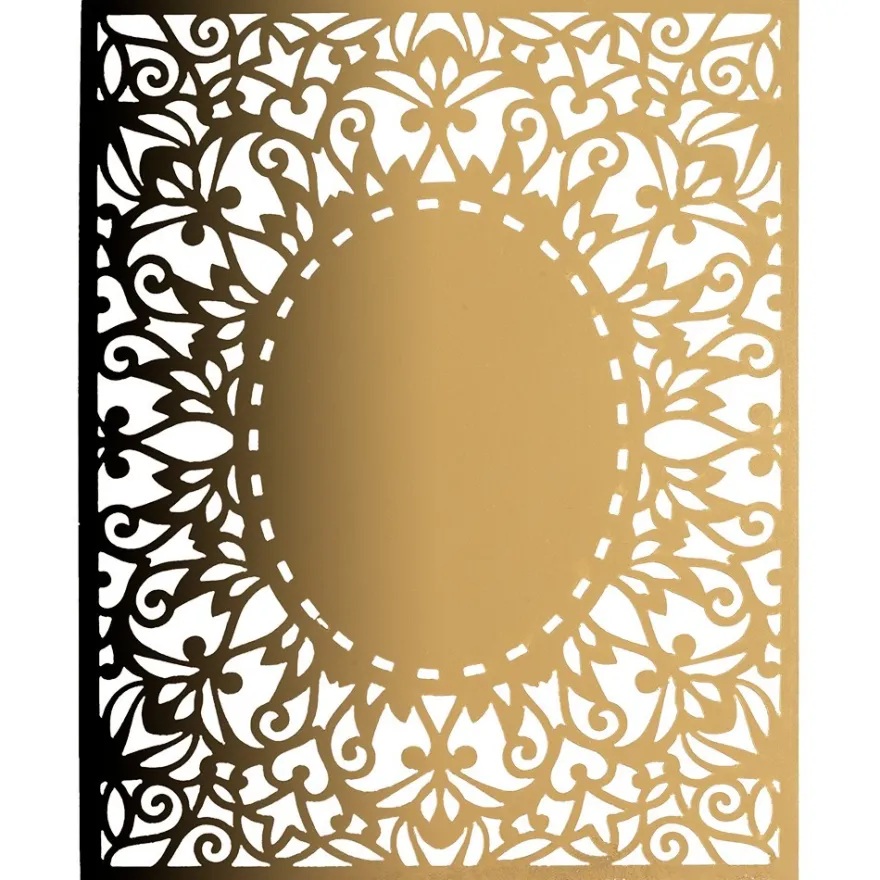 Laser-Kartenaufleger, Zierdeckchen, Ornament 14, 14cm x 11,2cm, 220 g/m², 5 Farbtöne, 20 Stück