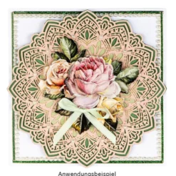 Laser-Kartenaufleger, Zierdeckchen, Ornament 24, Ø 14,5cm, 220 g/m², 5 Farbtöne, 20 Stück