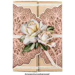 Laser-Kartenaufleger, Zierdeckchen, Ornament 24, Ø 14,5cm, 220 g/m², 5 Farbtöne, 20 Stück