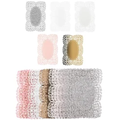 Laser-Kartenaufleger, Zierdeckchen, Ornament 8, 14cm x 9,4cm, 220 g/m², 5 Farbtöne, 20 Stück