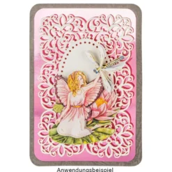 Laser-Kartenaufleger, Zierdeckchen, Ornament 8, 14cm x 9,4cm, 220 g/m², 5 Farbtöne, 20 Stück
