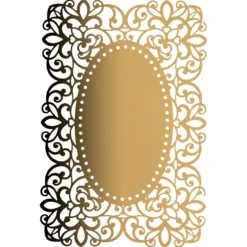 Laser-Kartenaufleger, Zierdeckchen, Ornament 8, 14cm x 9,4cm, 220 g/m², 5 Farbtöne, 20 Stück