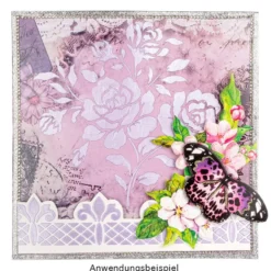 Laser-Kunststoff-Schablone, DIN A4, Rosen-Ornamente 2