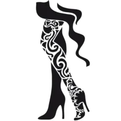 Laser-Kunststoff-Schablone, DIN A4, selbstklebend, Sexy Legs