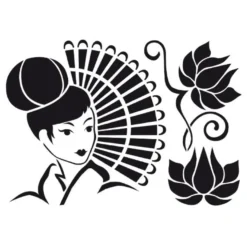 Laser-Kunststoff-Schablone, DIN A4, Geisha
