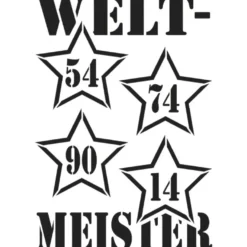 Laser-Kunststoff-Schablone, DIN A3, Fußball-WM 01