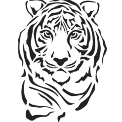 Laser-Kunststoff-Schablone, DIN A3, Tiger