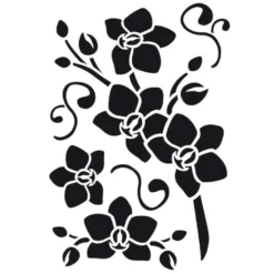 Laser-Kunststoff-Schablone, DIN A4, Orchidee