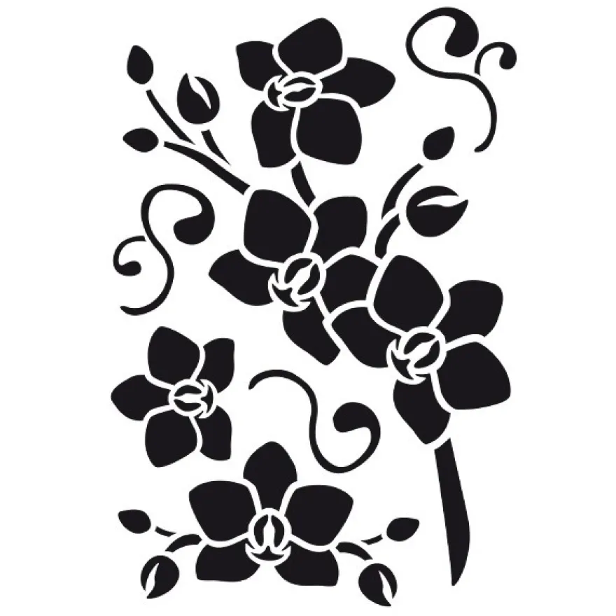 Laser-Kunststoff-Schablone, DIN A4, Orchidee