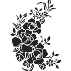 Laser-Kunststoff-Schablone, DIN A3, Blumenranke