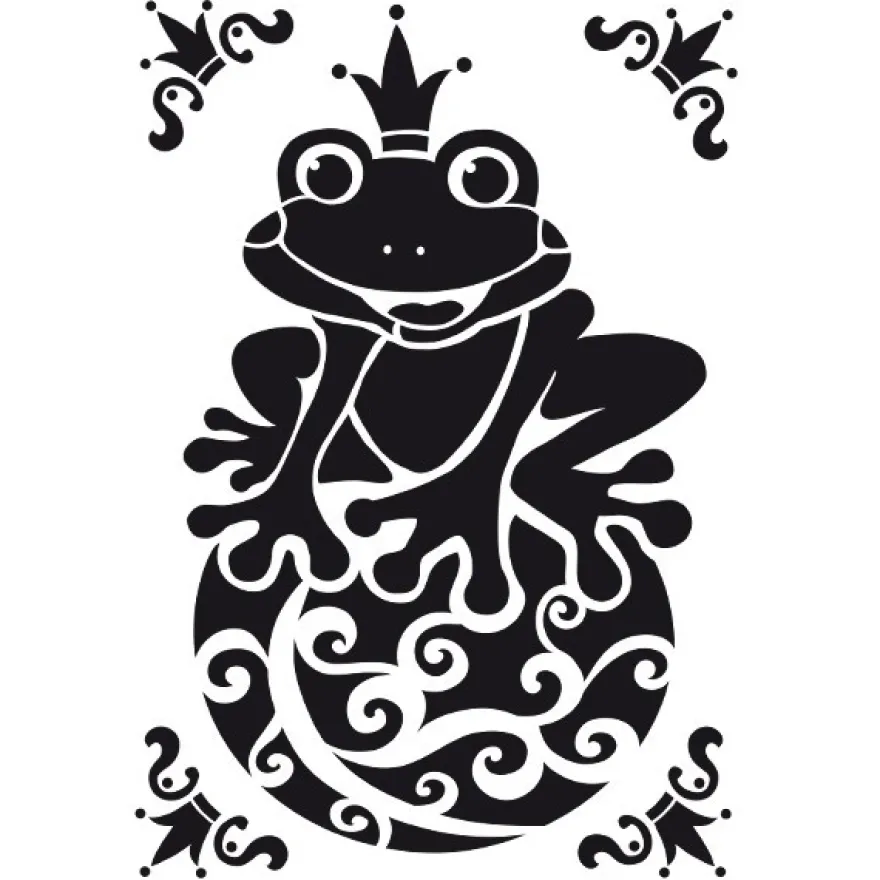 Laser-Kunststoff-Schablone, DIN A4, Froschkönig