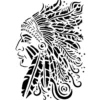 Laser-Kunststoff-Schablone, DIN A4, Indianer