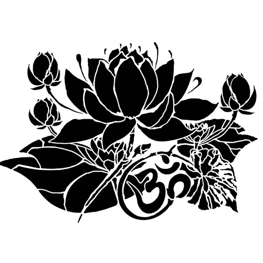 Laser-Kunststoff-Schablone, DIN A4, Lotus