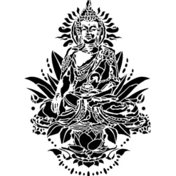 Laser-Kunststoff-Schablone, DIN A4, Buddha