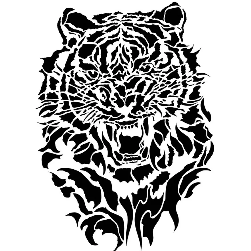 Laser-Kunststoff-Schablone, DIN A4, Tiger