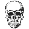 Laser-Kunststoff-Schablone, DIN A4, Skull