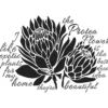 Laser-Kunststoff-Schablone, DIN A4, Protea