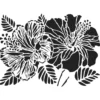 Laser-Kunststoff-Schablone, DIN A4, Hibiskus