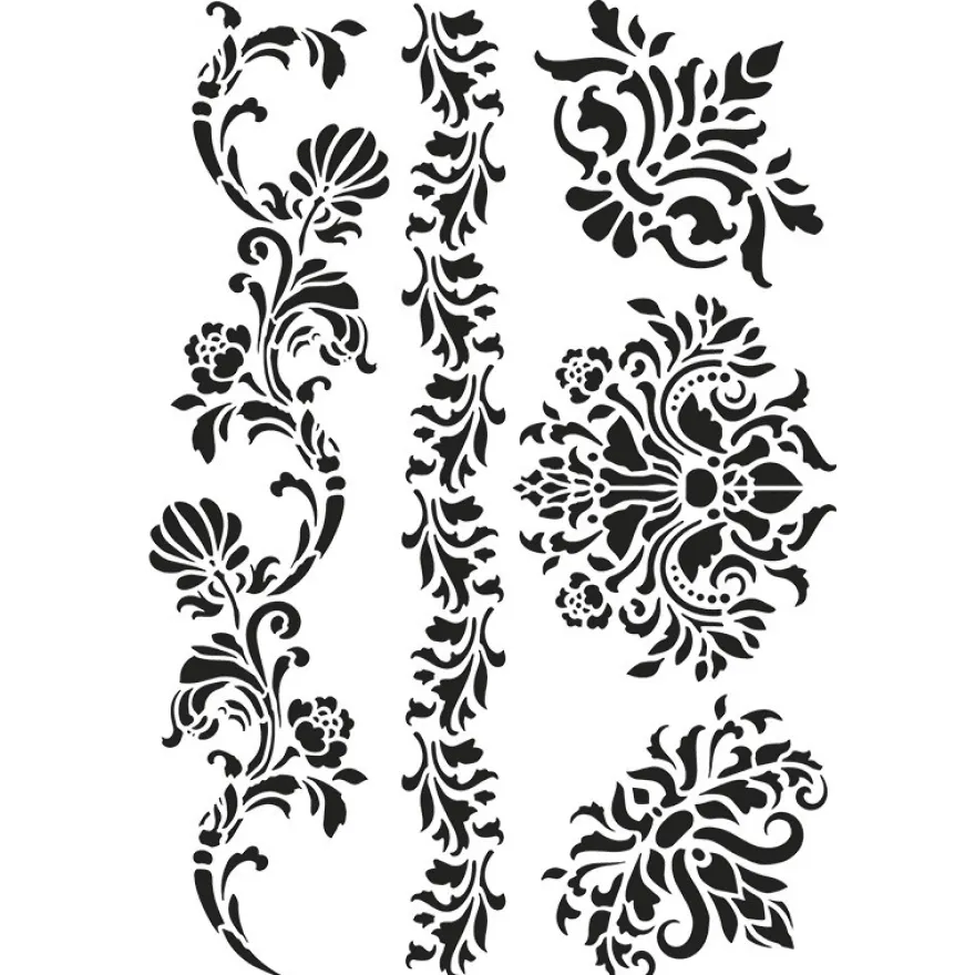 Laser-Kunststoff-Schablone, DIN A4, Ornamente
