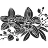 Laser-Kunststoff-Schablone, DIN A4, Orchideen 1