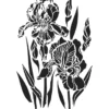 Laser-Kunststoff-Schablone, DIN A4, Iris