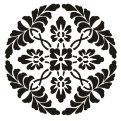 Laser-Kunststoff-Schablone, Mandala, Ø22cm, selbstkl., Design 1