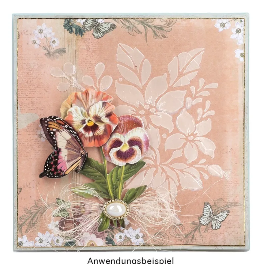 Laser-Kunststoff-Schablonen, Florale Ornamente & Bordüren, DIN A4, 10 Stück