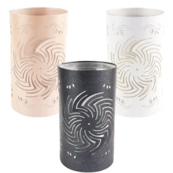 Laser-Prickel-Laternen, Design 1, Ø 10cm, 18cm hoch, 3 Stück