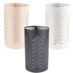 Laser-Prickel-Laternen, Design 2, Ø 10cm, 18cm hoch, 3 Stück