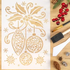 Laser-Schablone, Christbaumschmuck & Ilex, DIN A4