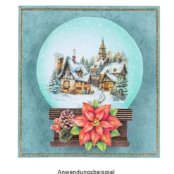 Laser-Schablonen, selbstklebend, Winter/Weihnachten, DIN A5, 15 Stück