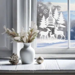 Laser-Schablone, Winterlandschaft, DIN A4