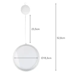 LED-Acryl-Rahmen, Ø 20,8cm, mit 36 LEDs in Warmweiß, inkl. Timer