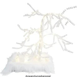 LED-Baum, mit Deko-Diamanten, 60cm hoch, 18 LED-Lämpchen in Warmweiß