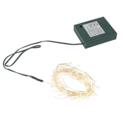 LED-Cluster-Drahtlichterkette, 100 LEDs in Warmweiß, 2,5cm Lichtabstand, inkl. Timer