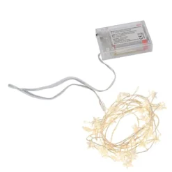 LED-Cluster-Drahtlichterkette, Sterne, 80 LEDs in Warmweiß, mit Timer