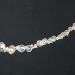 LED-Drahtlichterkette, Kristall-Nuggets, klar, 20 LEDs in Warmweiß, 2,70m lang, Timer