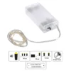 LED-Draht-Lichterkette, warmweiß, 1,5cm Lichtabstand, inkl. Timer, 40er