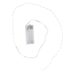 LED-Draht-Lichterkette, warmweiß, 1,5cm Lichtabstand, inkl. Timer, 40er