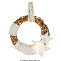 LED-Draht-Lichterkette, warmweiß, 1,5cm Lichtabstand, inkl. Timer, 40er