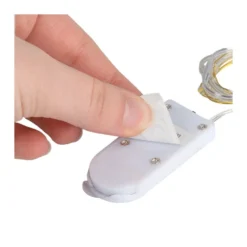 LED-Draht-Lichterkette, warmweiß, 11 cm Birnenabstand, 12er