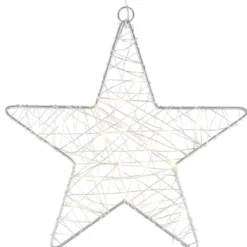 LED-Drahtstern, Ø24cm, 20 LED-Lichter in Warmweiß, inkl. Timer-Funktion