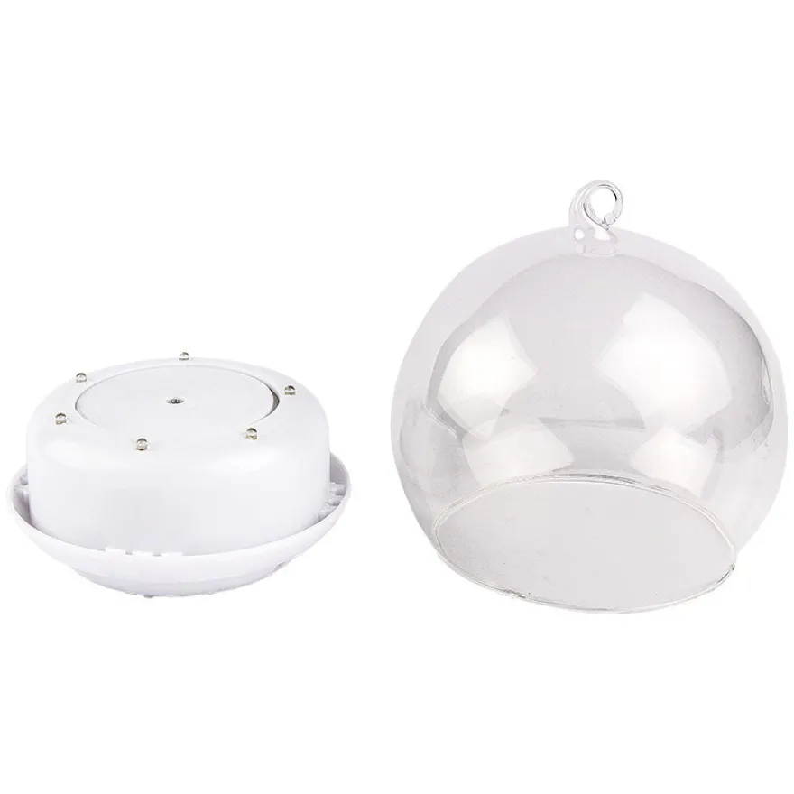 LED-Drehpodest mit Glaskuppel, Ø12cm, 6 LED, warmweiß, Timer