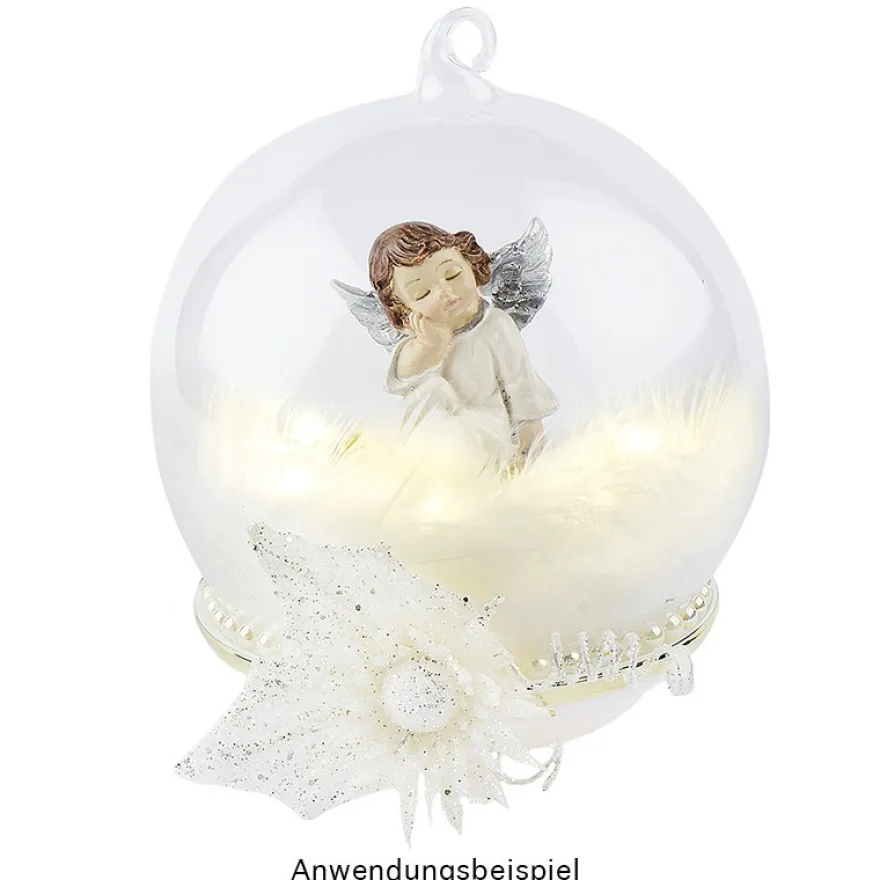 LED-Drehpodest mit Glaskuppel, Ø12cm, 6 LED, warmweiß, Timer