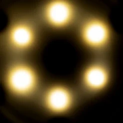 LED-Drehpodest, schwarz, Ø16cm, 4,5cm hoch, warmweiß, inkl. Timer