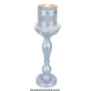 LED-Echtwachskerzen in Beton-Gefäß, 7,4-12,4cm hoch, rund & glatt, inkl. Timer, 3 Stück