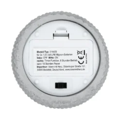 LED-Echtwachskerzen in Beton-Gefäß, 8-12cm hoch, rund mit Rauten-Muster, inkl. Timer, 3 Stück